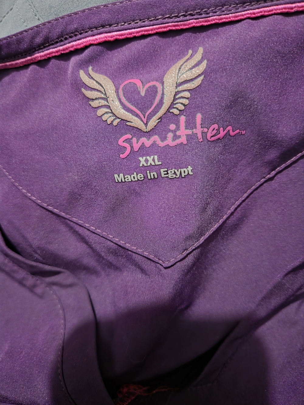 Smitten Short-Sleeve V-Neck Purple Top - Picture 2 of 5